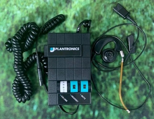 Plantronics M10 Aviation Headset /Earpiece/ Two Cords/ Battery Cover