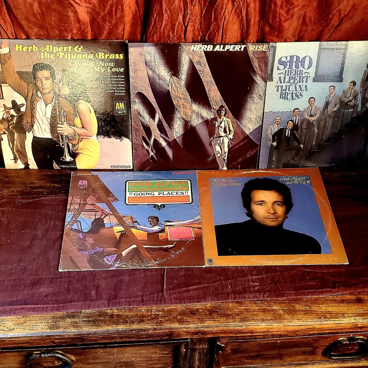 1960's Herb Alpert and the Tijuana Brass LP's lot of 5, DJ QUALITY