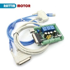 4 Axis CNC MACH3 LPT Stepper Motor Driver Breakout Board Controller Card +cable