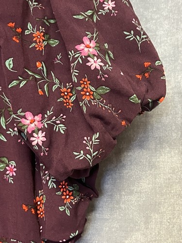 Neu Größe 4X Old Navy Maxikleid Blumenmuster Lila Puff Ärmel offener Rücken - Bild 8 von 8