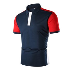 ZONBAILON Versatile Polo Shirt Contrast Business Short Sleeve Summer Men's Color