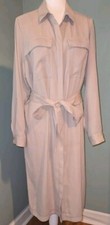 Nine West Beige Trench Shirt Dress Size XXL