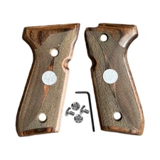 Beretta 92/96 Wood Grips for 92FS/92F  W/Screw & Medallion Premium Quality Grip
