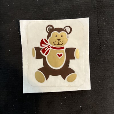 Vintage 80 s Personal Expressions Transparent Stickers - TEDDY BEAR - Rare
