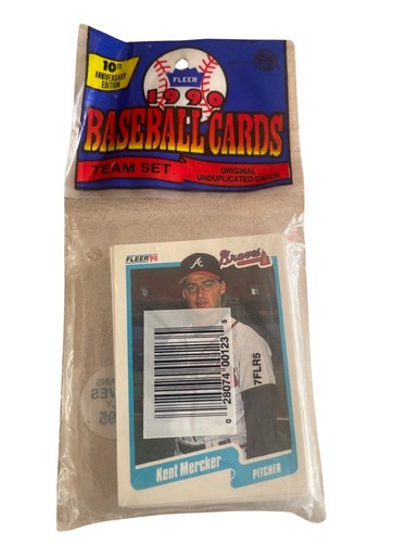 1990 Fleer Atlanta Braves Sealed Team Set Baseball Cards David Justice - Picture 2 of 2