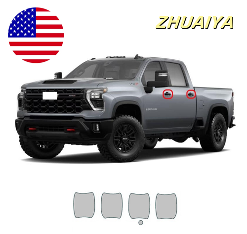 For Chevy Silverado HD 2024-2025 Door Handle Cup Paint Protection Film PreCu PPF