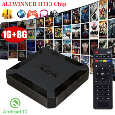 X96Q Android 10.0 TV-Box Quad-Core 4K WiFi Network Media Player HDMI2.0 2+16GB