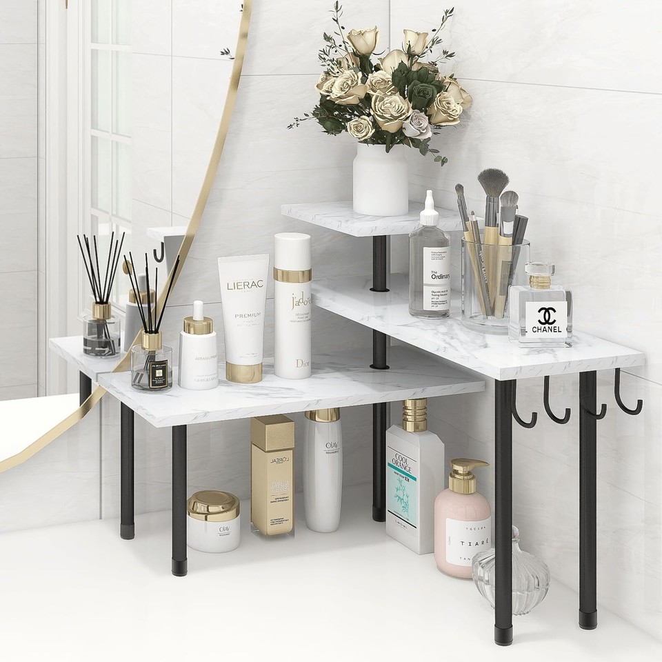 Bathroom Counter Organizer Corner Shelf, Kitchen Countertop Organizer