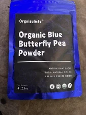Orgnisulmte Organic Blue Butterfly Pea Powder Blue Matcha Tea 4.23 oz