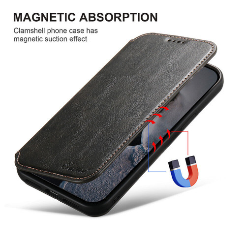 Magsafe Hülle Magnet Leder Wallet Cover für iPhone 17 16 15 14 Plus 13 12 Pro - Bild 7 von 65
