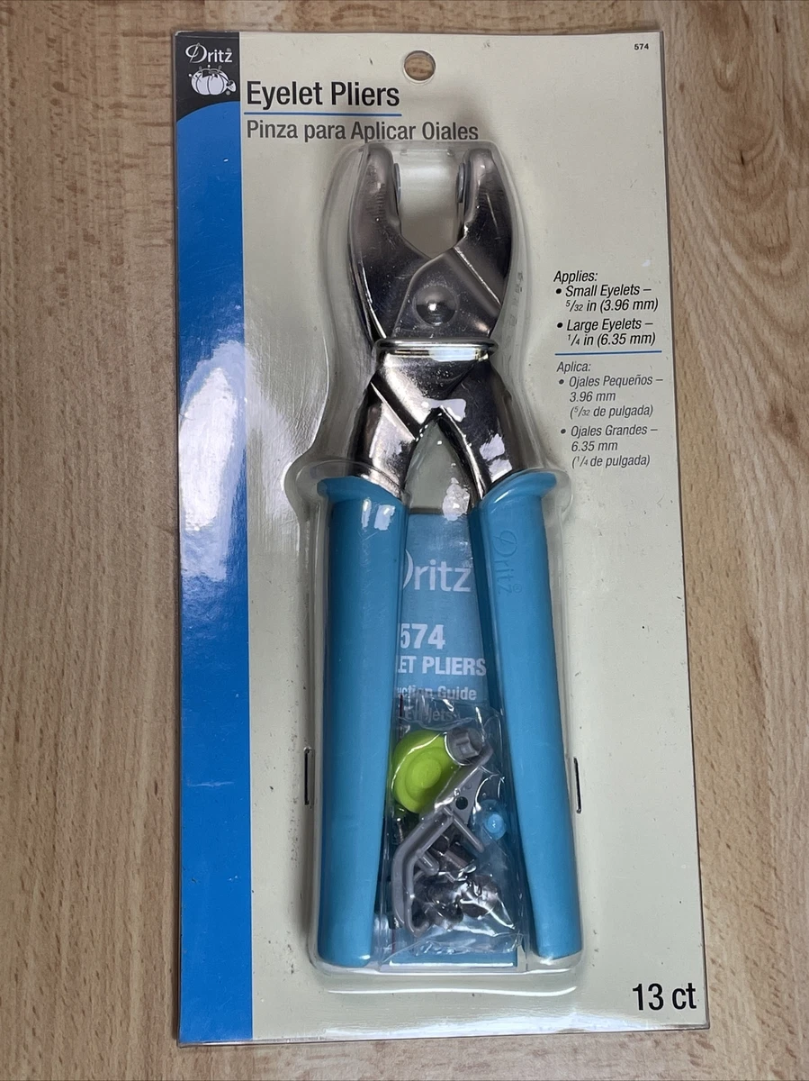 Dritz Eyelet Pliers Kit 574 Small Eyelet 5 32 Large Eyelet 1 4 Art Craft New