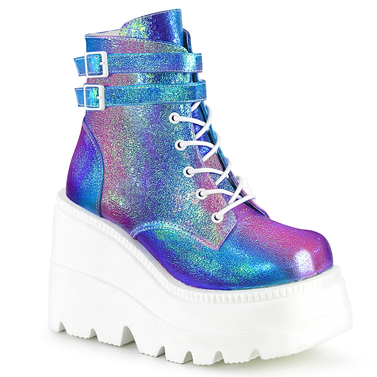 Purple Blue Shimmery Mermaid White 