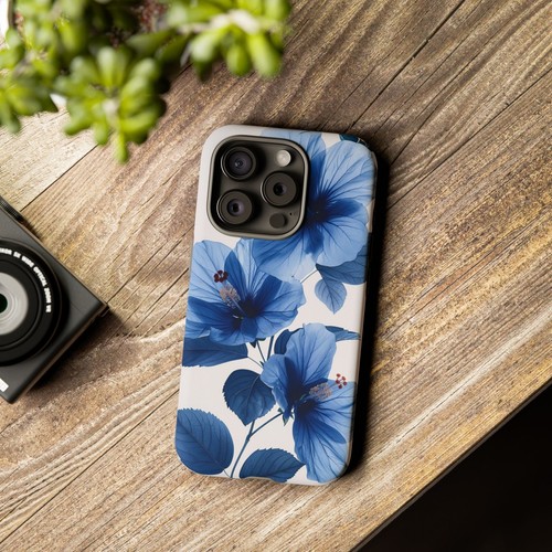 Blue Floral Minimalist Flowers Phone Case for iPhone, Samsung Galaxy, Pixel - 第 13/175 張圖片