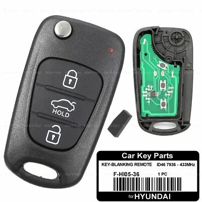 Chiave pieghevole auto ricambio chiave per Hyundai Kia I20 I30 IX35 IX20 Elantra