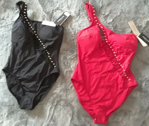 NWT LADIES KENNETH COLE 1PIECE 1 SHLDR SWIMSUIT MSRP 131.00 PICK SIZE/COLOR - Picture 2 of 11