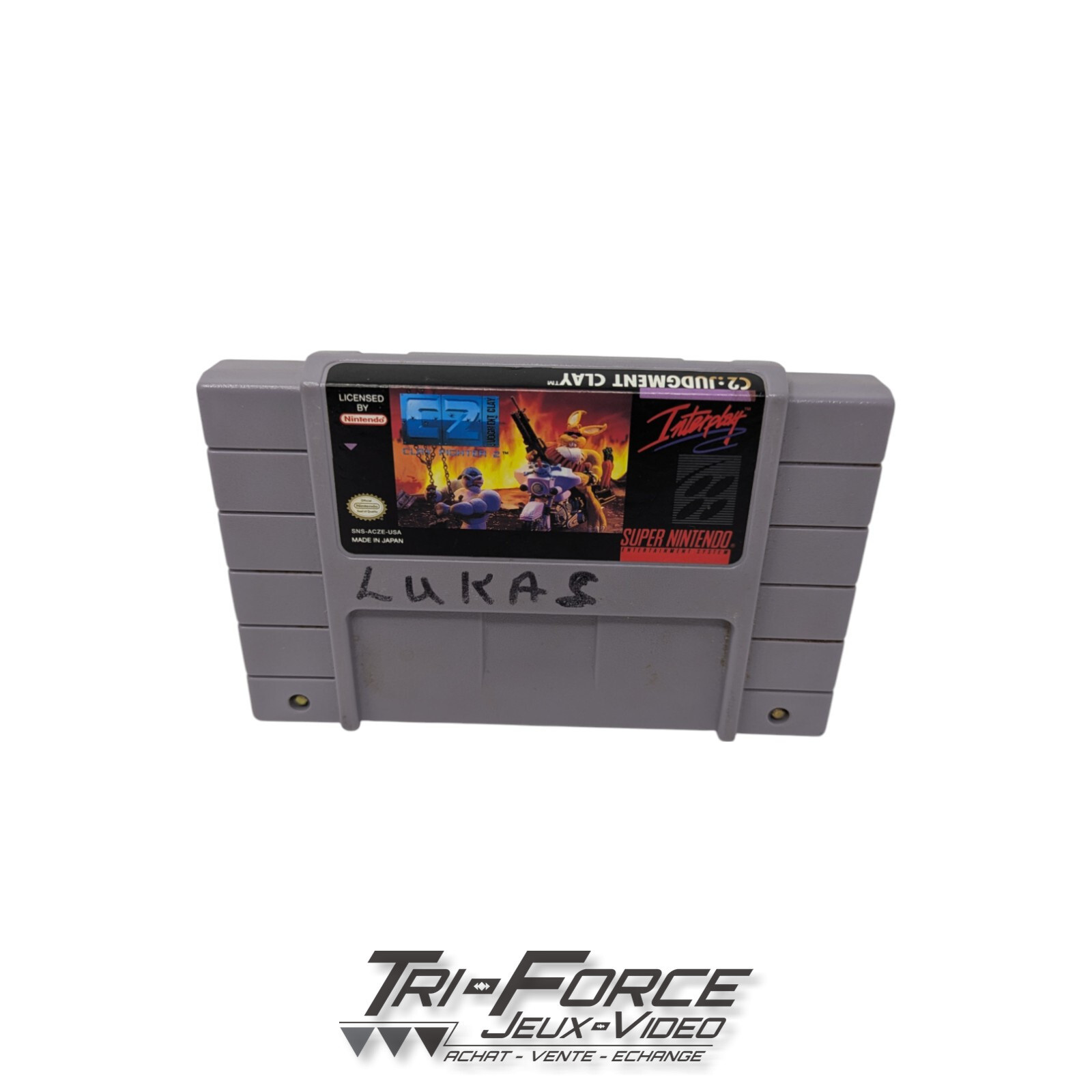 C2 ClayFighter 2 Judgment Clay Super Nintendo SNES Authentic Cart, Tested !