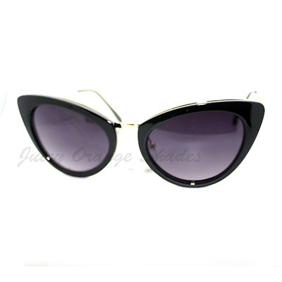 Womens Cateye Sunglasses Designer High Fashion Chic Retro Shades