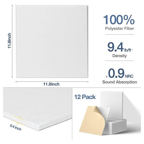 12 Pack Studio Acoustic Foam Sound Absorbtion Proofing Panel 12 x 12 x 0.4inch - Picture 2 of 8