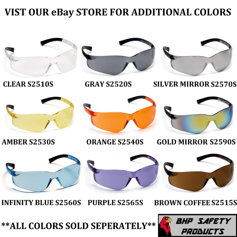 GAFAS DE SEGURIDAD PYRAMEX ZTEK LENTE AZUL INFINITO GAFAS DEPORTIVAS TRABAJO S2560S (6 PR) Foto 4 de 4