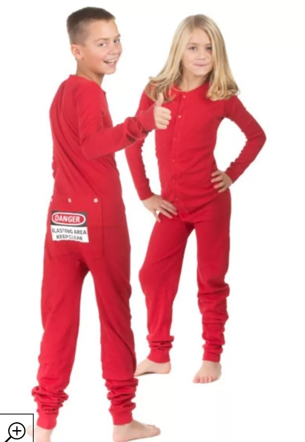 Big Feet Pajama Kids Union Suit Size 10 Funny