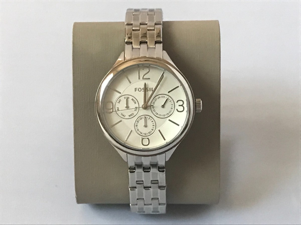 fossil women's modern courier stainless steel chronograph dress quartz watch Fossil BQ3378 Modern Courier Chronograph Gold-Tone Stainless Steel Watch
