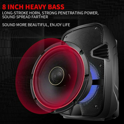 4400 Watt Portable FM Bluetooth Speaker PA Sound System DJ Party Tailgate Remote - Picture 6 of 10