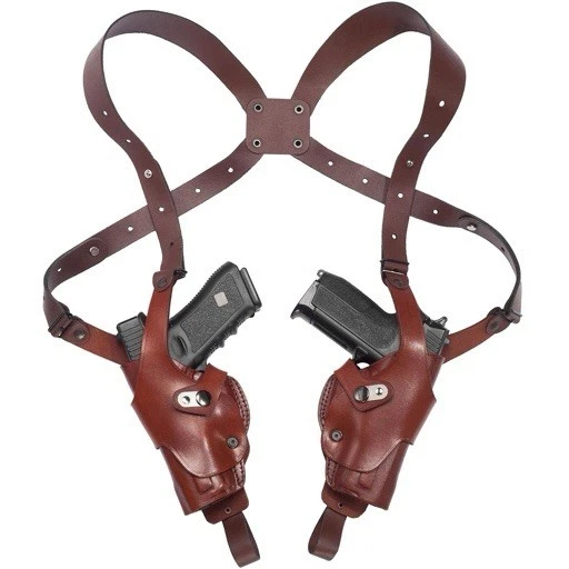 Custom Leather Double Vertical Roto Shoulder Holster - Available All Gun Models - Image 4 of 4