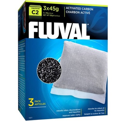 Aktivkohlepatrone Fluval C2 135g 3er Pack Filterkartuschen Aquarium Zubehör
