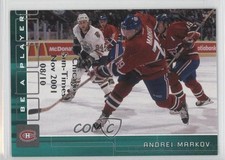 2001-02 ITG Be A Player Memorabilia 8/10 Andrei Markov #52 0a1