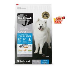 Black Hawk Dry Dog Food Adult Fish and Potato 20KG - Free Delivery