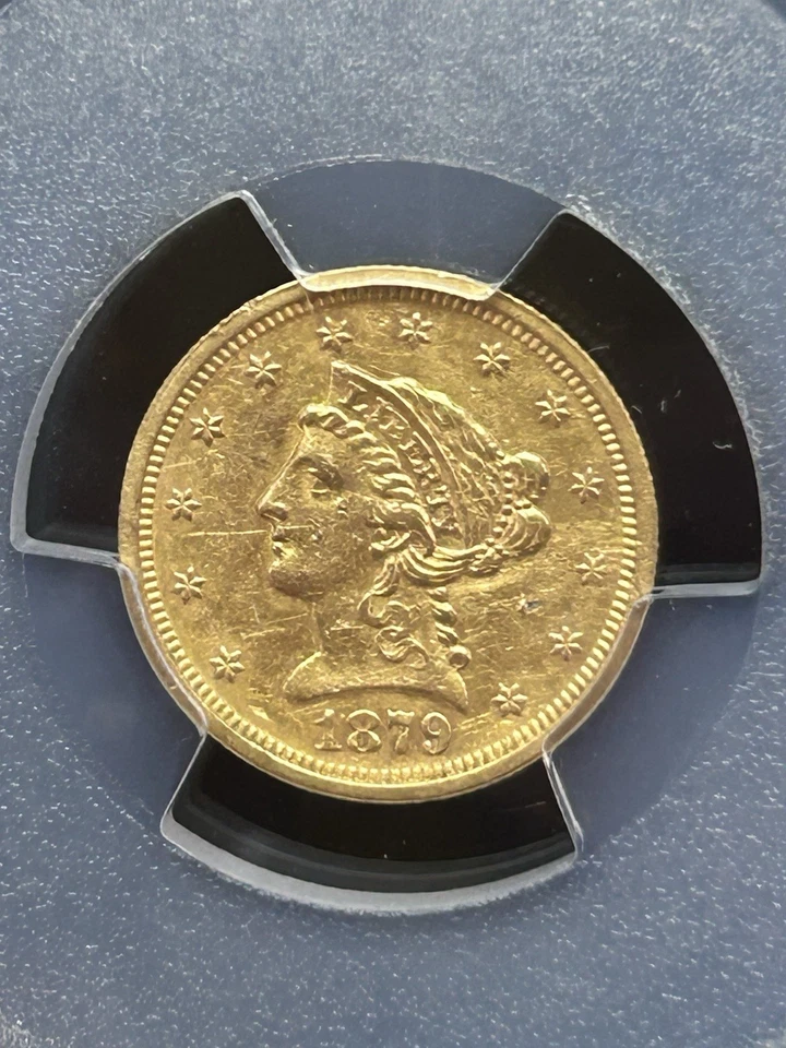 SASA 1879-S Gold $2.5 Liberty Pcgs Au Details Low Mintage - Image 2 of 4