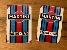 2x MARTINI Rally Aufkleber Retro Vintage Oldtimer Rennsport Racing Chrono V8 781