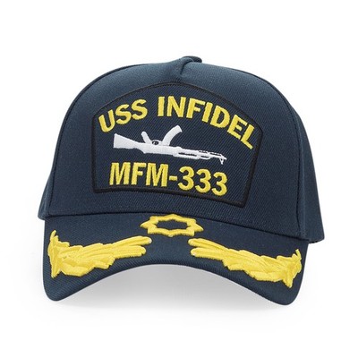 NWT MURD333R.FM BLACK/YELLOW USS INFIDEL SNAPBACK HAT SIZE L $55