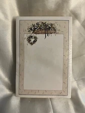 PAT RICHTER PURPLE PANSIES BASKET NOTE PAD, 200 SHEETS, 1999; NEW IN PACKAGE