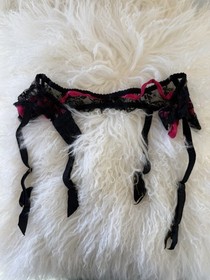 AGENT PROVOCATEUR MADDY Black & Fuchsia 3 Piece Lingerie Set 34D/3/3