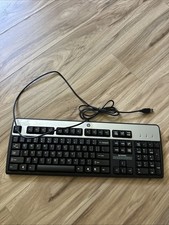 HP SK-2885 Black Silver USB Wired Keyboard 434821-002 537746-001 OEM Desktop
