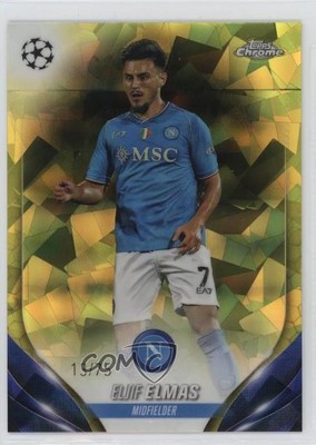 2023 Topps Chrome UEFA Club Competitions Sapphire Edition Yellow /75 Eljif Elmas