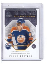 Wayne Gretzky 2018-19 SP Authentic Rookie Year Milestones Card #RYM-WG. rookie card picture