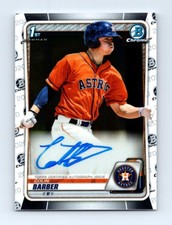 2020 Bowman 1st Chrome Colin Barber RC #CP A-CBA Certified Auto Houston Astros