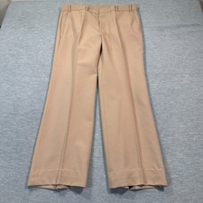 Levi  s Action Slacks Men 36x29 Beige Dress Pants Flat Front Sta Prest VTG 80s