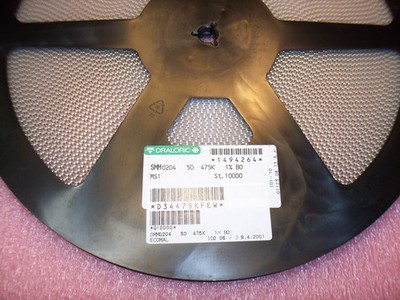 QTY (10,000) 475K Ohm .4W 1% MINI-MELF THIN FILM RESISTORS SMM0204-50-475K-1%