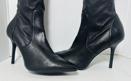 Stuart Weitzman Tie Model Soft Leather Over-The-Knee Heel Boots 7 M - Picture 5 of 17