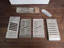 Antique Metal Shredder Graters Zesters - Lot of 6 