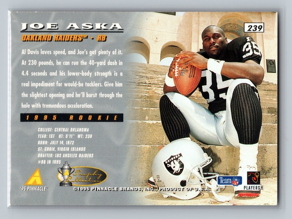 1995 Pinnacle #239 Joe Aska Artist's Proofs | eBay