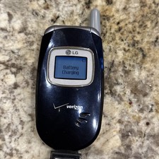 LG VX3400 - Navy Blue and Gray Verizon Rare Cellular Flip Phone