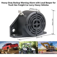 Universal 102dB Back-up Warning Alarm Beeper Reversing Horn Truck Heavy Vehicle