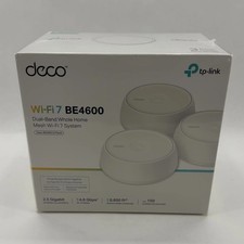 New TP-Link Dual-Band Whole Home Mesh Wi-Fi 7 System Deco BE4600 3-Pack