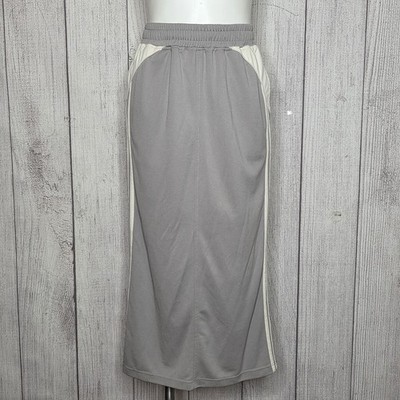 Kijun Grey & White Side Stripe Track Midi Skirt   Size M