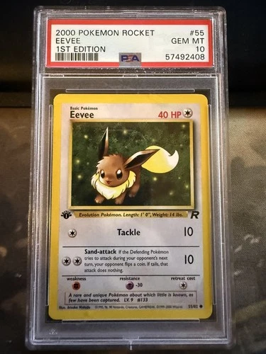 PSA 10 Eevee 1st Edition Team Rocket 55/82 Pokemon Card
