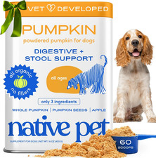 Pumpkin for Dogs - Organic Powder Pumpkin Puree Dog Food Toppers -Rich in Fiber